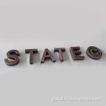 Custom Brushed Metal Signs Brushed Laser Cutting Metal Letter Supplier